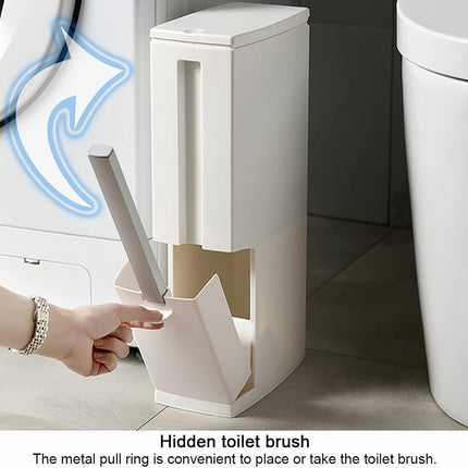 Trash Can with Toilet Brush Set