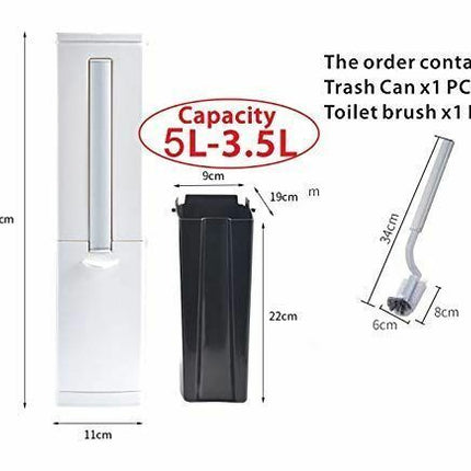 Trash Can with Toilet Brush Set