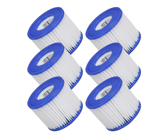 6pcs Lay Z Spa Filter Cartridge Size for VI 58323 Bestway Replacement Cartridge