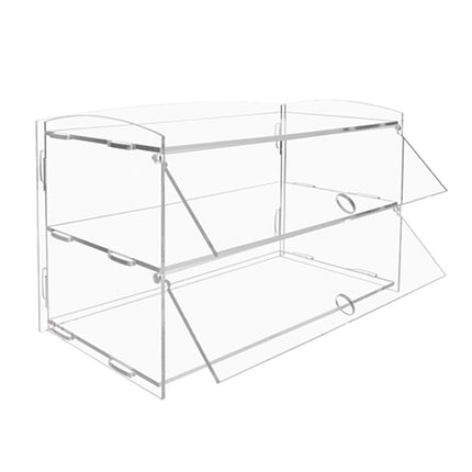 2-Tier Large Acrylic Bakery Cake Display Cabinet Case Donuts Cupcake Pastries