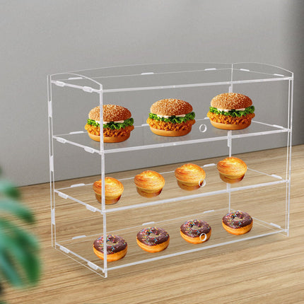3-Tier Large Acrylic Bakery Cake Display Cabinet Case Donuts Cupcake Pastries