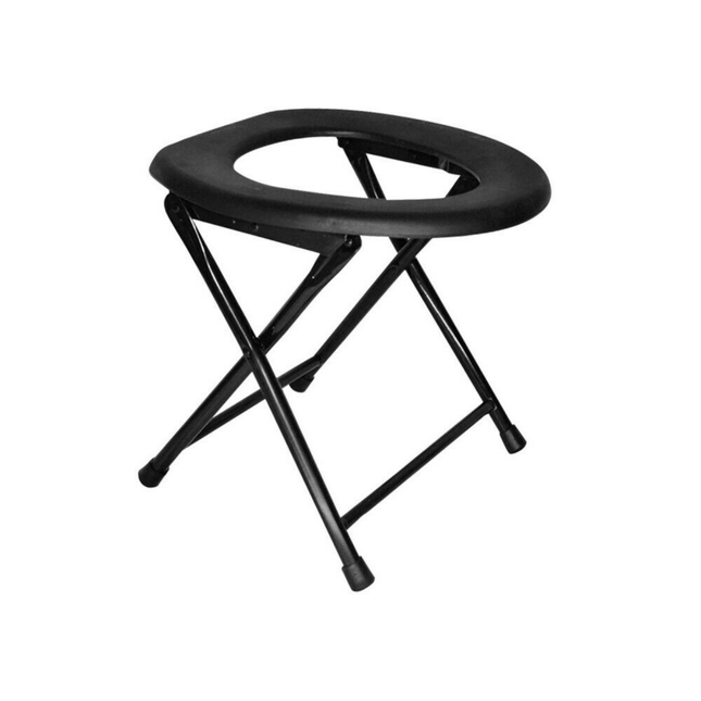 Portable Folding Toilet Outdoor Camp Travel Camping Hunting Caravan Black