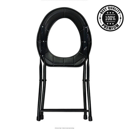 Portable Folding Toilet Outdoor Camp Travel Camping Hunting Caravan Black