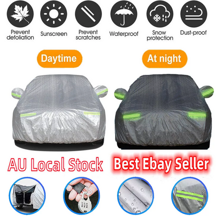 3XXL 6Layer Aluminium Waterproof Outdoor Car Cover Large SUV UV Resistant