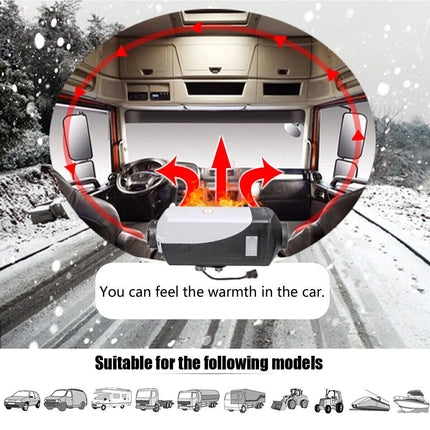 Diesel Air Heater 12V 5KW Tank Remote Control Thermostat Caravan Motorhome RV