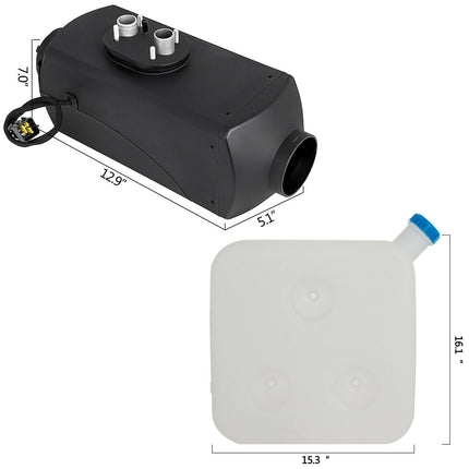 Diesel Air Heater 12V 5KW Tank Remote Control Thermostat Caravan Motorhome RV