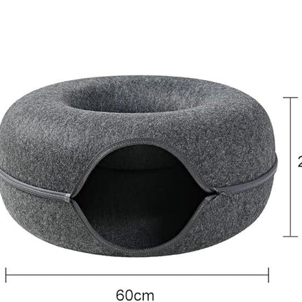 Cat Tunnel Bed - Large Dark Grey