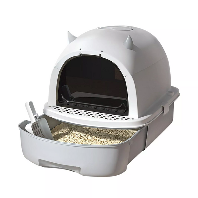 Cat Litter Box Large Self Cleaning Pan Drawer Anti-Splashing Cat Potty Tray AU