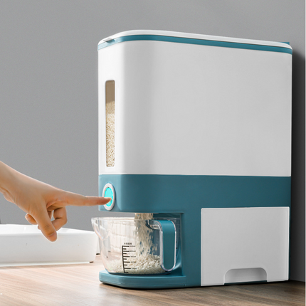 12KG Auto Cereal Dispenser Plastic Dry Food Storage Container Airtight Rice Box