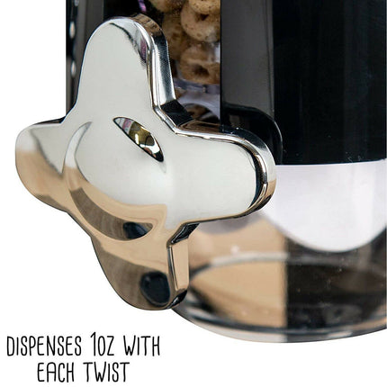 Double Cereal Dispenser Dry Food Storage Container Dispense Machine