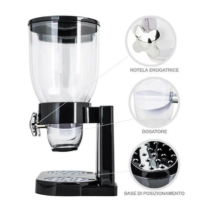 Double Cereal Dispenser Dry Food Storage Container Dispense Machine