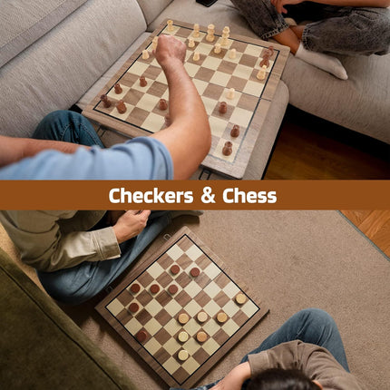 39CM Large Magnetic Chess Wooden Set Folding Chessboard Pieces Wood Board Game