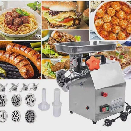 320Kg Commercial Meat Grinder Steel Electric Mincer Sausage Filler Kit