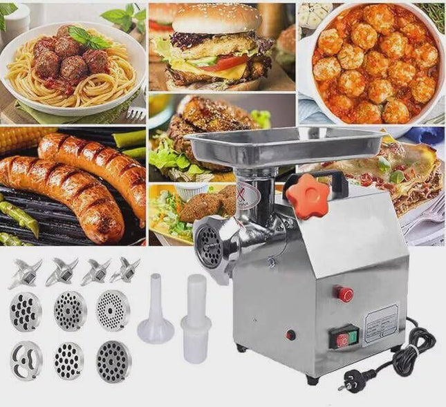 320Kg Commercial Meat Grinder Steel Electric Mincer Sausage Filler Kit
