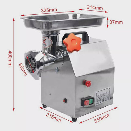 320Kg Commercial Meat Grinder Steel Electric Mincer Sausage Filler Kit