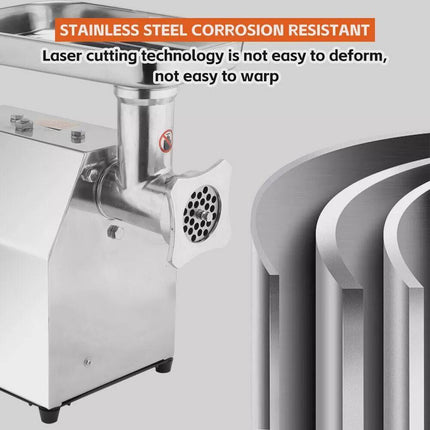 320Kg Commercial Meat Grinder Steel Electric Mincer Sausage Filler Kit
