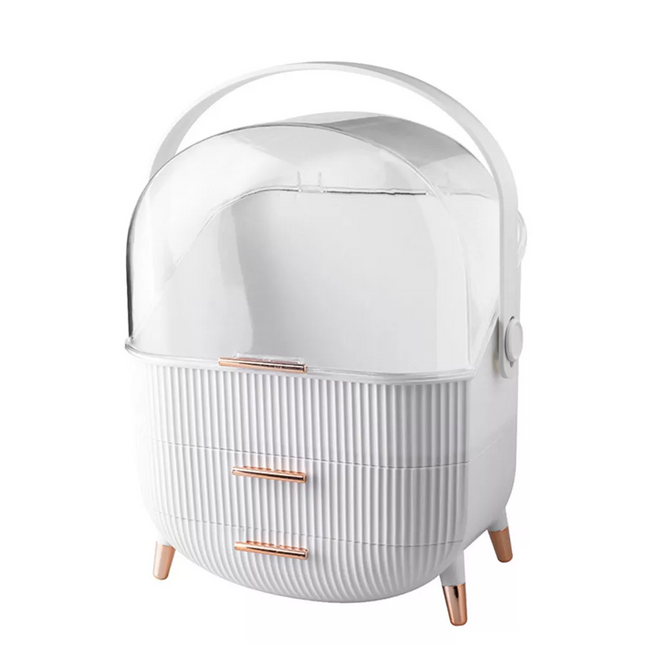 Makeup organizer for vanity Skincare Organizer for Bathroom Countertop Vanity - White