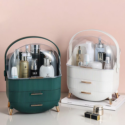 Makeup organizer for vanity Skincare Organizer for Bathroom Countertop Vanity - White