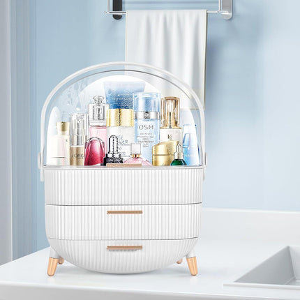 Makeup organizer for vanity Skincare Organizer for Bathroom Countertop Vanity - White