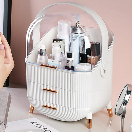 Makeup organizer for vanity Skincare Organizer for Bathroom Countertop Vanity - White