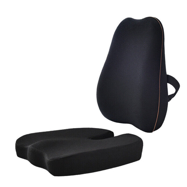 Coccyx Orthopedic Memory Foam Seat Cushion Lumbar Back Pillow Pain Relief Car