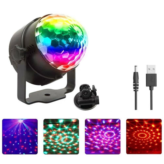 USB Mini LED Disco Lights RGB Ball Party Strobe Effect Lamp