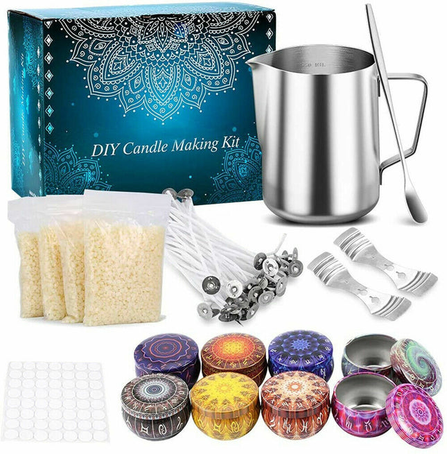 123Pcs Candle Making Kit DIY Candles Craft Tool Set Pouring Pot Wicks Wax Kit Gift