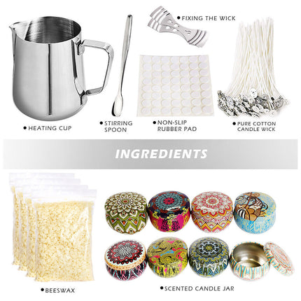 123Pcs Candle Making Kit DIY Candles Craft Tool Set Pouring Pot Wicks Wax Kit Gift