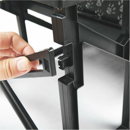 Small Pet Cats Dog 3 Steps Stairs Sofa Bed Breathable Anti-slip Climbing Ladder - Grey