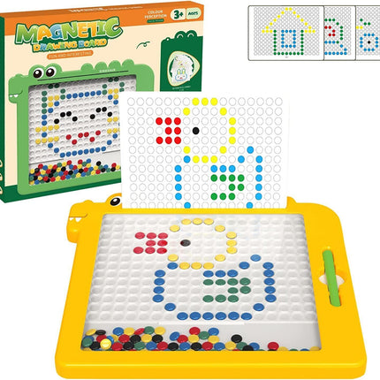 Magnetic Drawing Board Funny Montessori Kids Toy Gift Early Education Puzzle TOY~Yellow