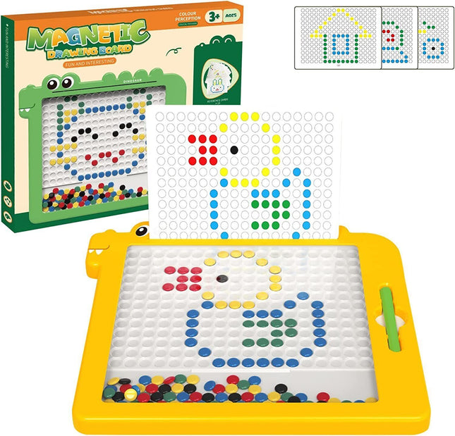 Magnetic Drawing Board Funny Montessori Kids Toy Gift Early Education Puzzle TOY~Yellow