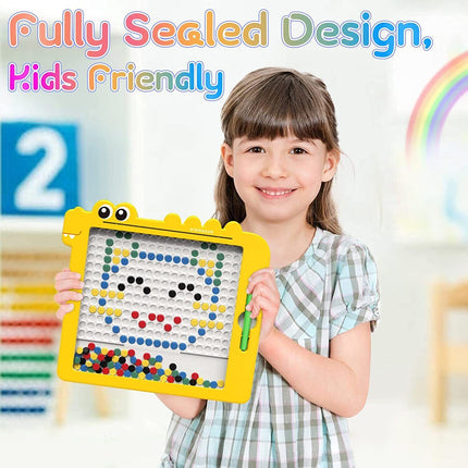 Magnetic Drawing Board Funny Montessori Kids Toy Gift Early Education Puzzle TOY~Yellow