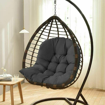 Hanging Egg Chair Cushion Sofa Swing Chair Seat Relax Cushion Padded Pad Covers - Black