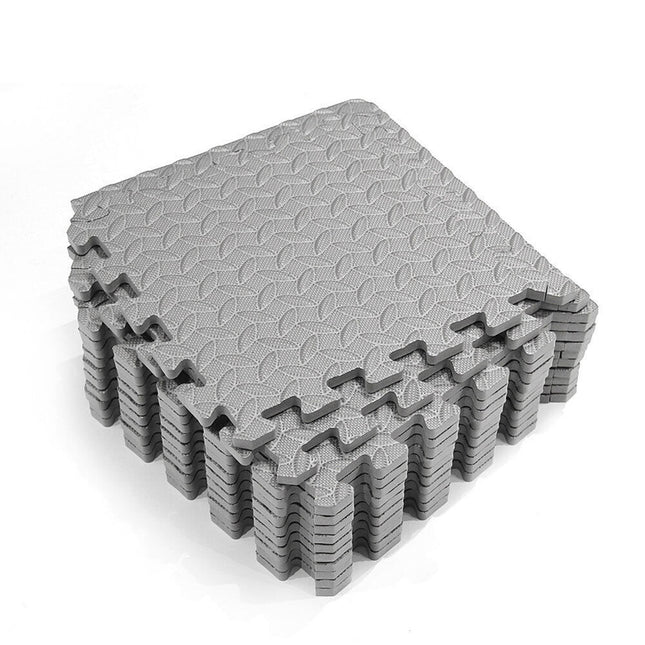6 x Grey Interlocking Heavy Duty EVA Foam Gym Flooring Mat Floor Mats Tiles 60x60cm