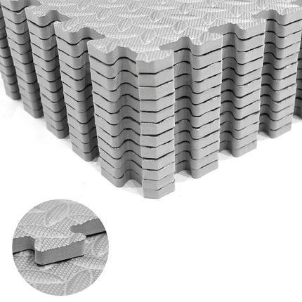 6 x Grey Interlocking Heavy Duty EVA Foam Gym Flooring Mat Floor Mats Tiles 60x60cm
