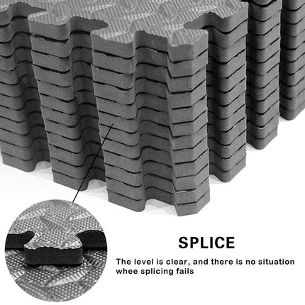 6 x Grey Interlocking Heavy Duty EVA Foam Gym Flooring Mat Floor Mats Tiles 60x60cm
