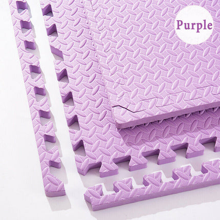 6 x Purple Interlocking Heavy Duty EVA Foam Gym Flooring Mat Floor Mats Tiles 60x60cm