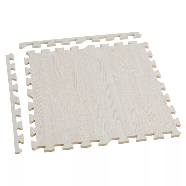 6PCS EVA Foam Tiles White Grain