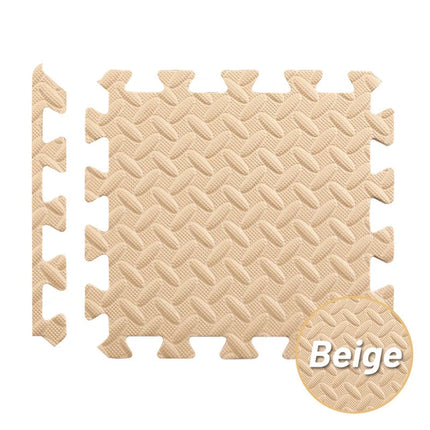 6 x Beige Interlocking Heavy Duty EVA Foam Gym Flooring Mat Floor Mats Tiles 60x60cm