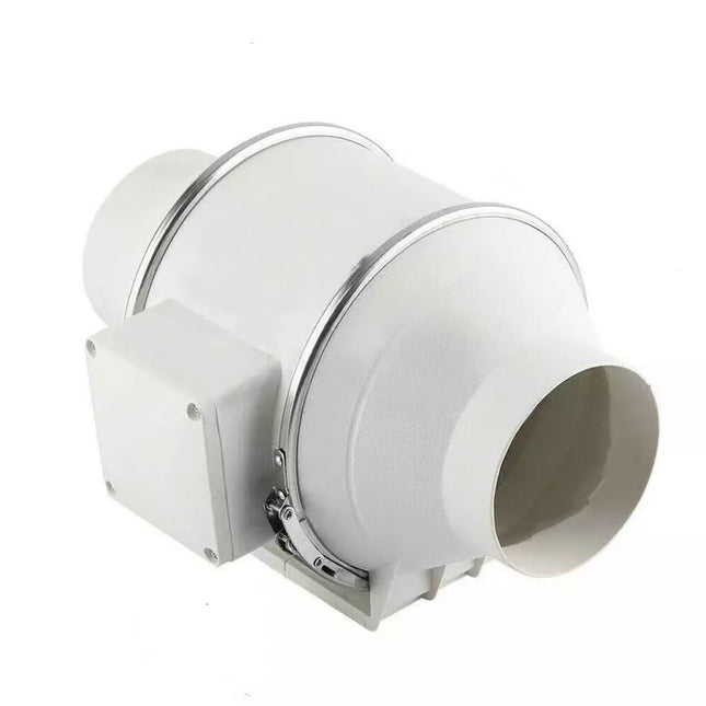 4" Silent Inline Fan Extractor Duct Hydroponic Exhaust Industrial Vent Kit