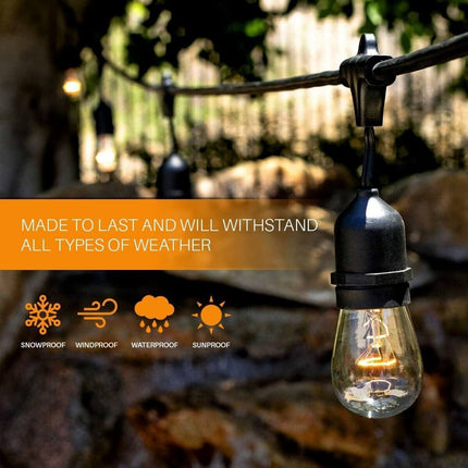 11m 10pcs NON-LED Festoon String Lights 10 Bulbs Kits Wedding Party Christmas