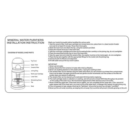 14L Countertop Water Filter System 8-Stage Faucet Water Filtration Reduces Chlorine