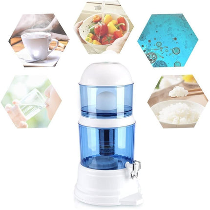 14L Countertop Water Filter System 8-Stage Faucet Water Filtration Reduces Chlorine