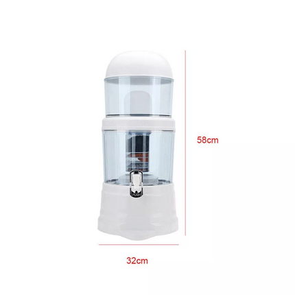 14L Benchtop 8 Stage Water Purifier Filter Ceramic Mineral Stone Carbon Filters