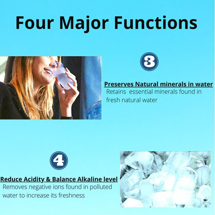14L Benchtop 8 Stage Water Purifier Filter Ceramic Mineral Stone Carbon Filters