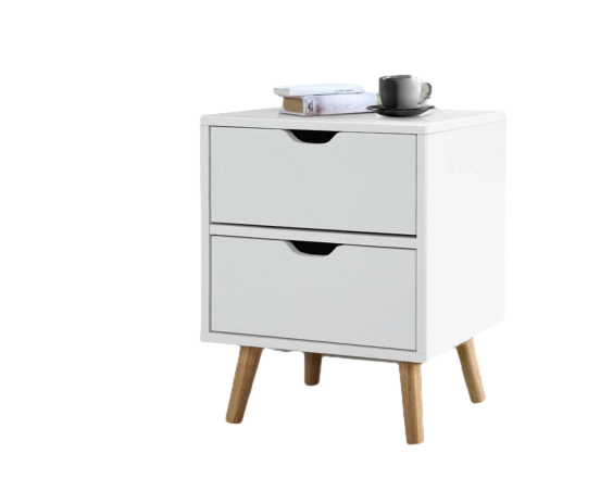 Bedside Tables Drawers Side Table Nightstand White Storage Cabinet Wood