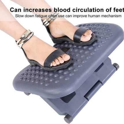 Ergonomic Footrest Under Desk - Adjustable Height and Angle -Comfy Office Foot Rest for Home and Office