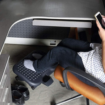 Ergonomic Footrest Under Desk - Adjustable Height and Angle -Comfy Office Foot Rest for Home and Office