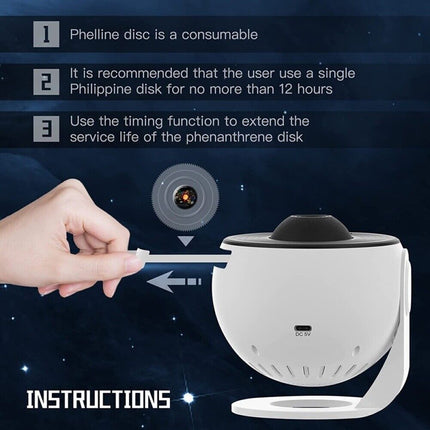 12in1 Planetarium Galaxy Star Projector 360° Rotating Nebula Projector Lamp