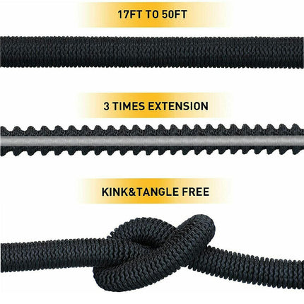 100FT Garden Water Hose Flexible Expandable Pipe Car Wash W/ Spray Nozzle Gun 8 Function Spray Nozzle